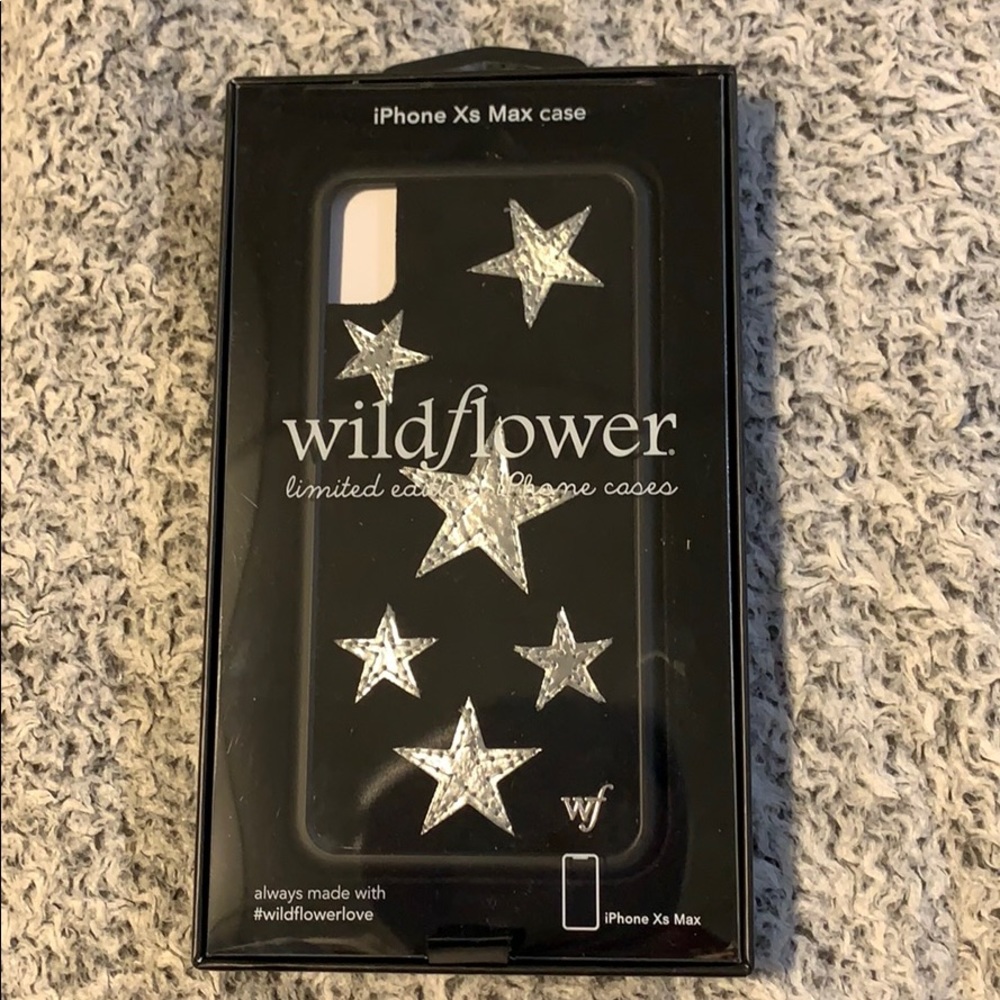 Velvet stars wild flower case for iPhone XS Max